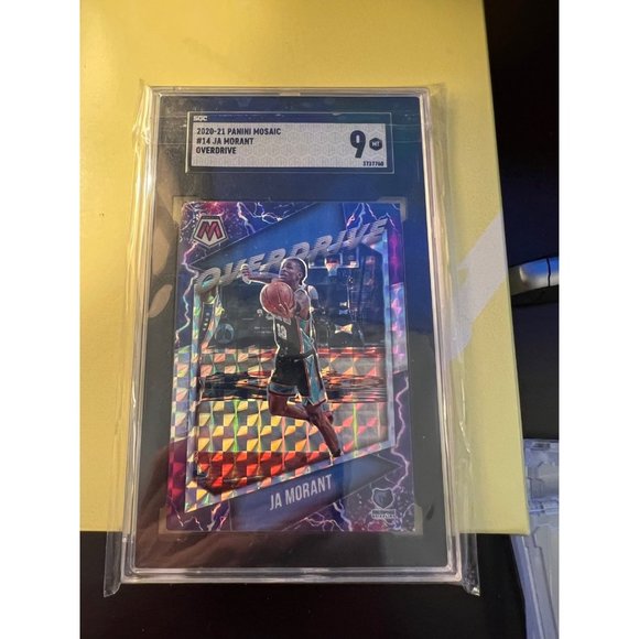 2020-21 Mosaic Ja Morant Mosaic Prizm Overdrive Insert #14 SGC 9 Grizzlies
